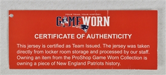 Tom Brady 2000 New England Patriots Game Worn Rookie Road Jersey