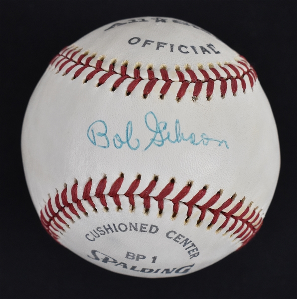 Bob Gibson Autographed Baseball