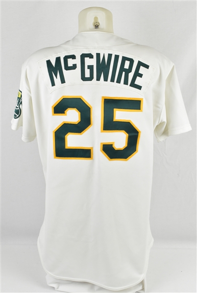 Mark McGwire 1988 Oakland As Game Used & Autographed Jersey w/Dave Miedema LOA