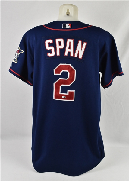 Denard Span 2008 Minnesota Twins Game Used Jersey MLB