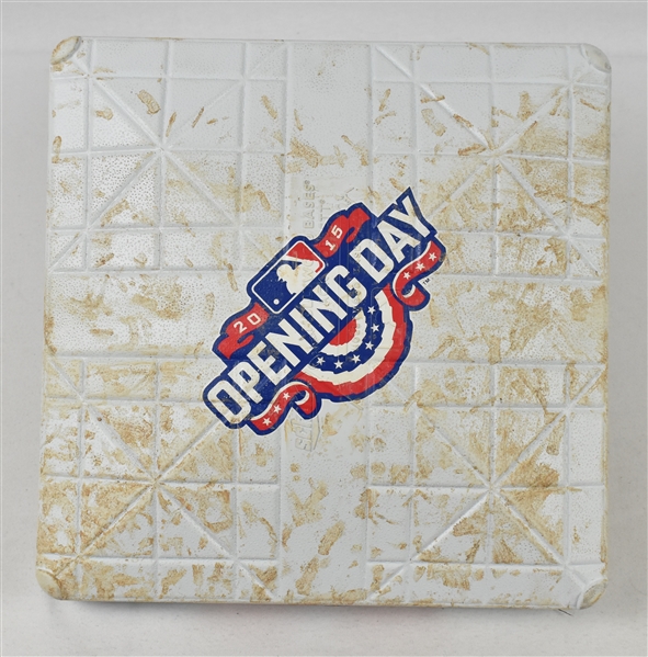 2015 Opening Day Game Used Base (Paul Molitor 1st Game as Twins Manager) MLB 