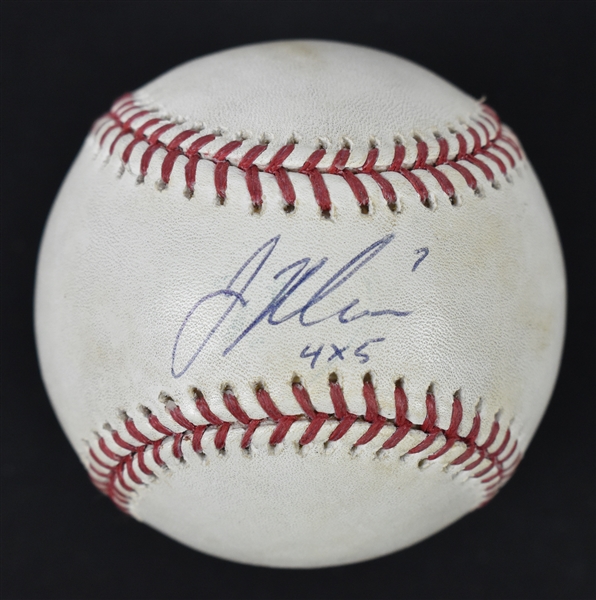 Joe Mauer Autographed Game Used Baseball MLB