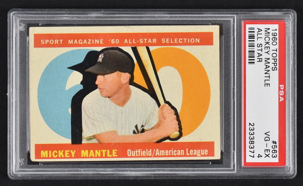 Mickey Mantle 1960 Topps All-Star Card #563 PSA 4 VG-EX