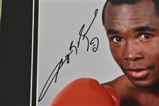 Collection of 4 Autographs w/Floyd Patterson Andre Agassi & Sugar Ray Leonard