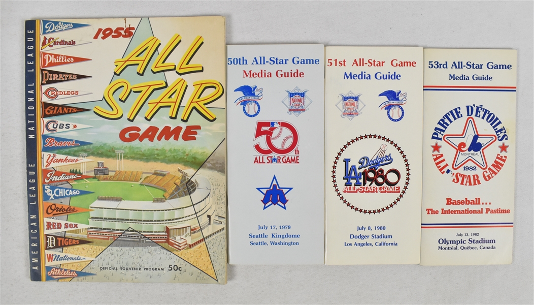 Vintage 1955 All-Star Game Program & Media Guides