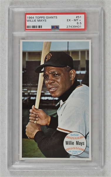 Willie Mays 1964 Topps Giants Card #51 PSA 6.5 EX-MT+