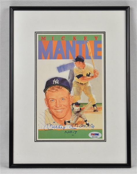 Mickey Mantle Autographed & Inscribed Display