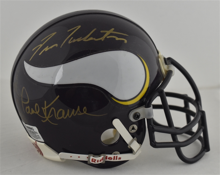 Minnesota Vikings Legends Autographed Mini Helmet