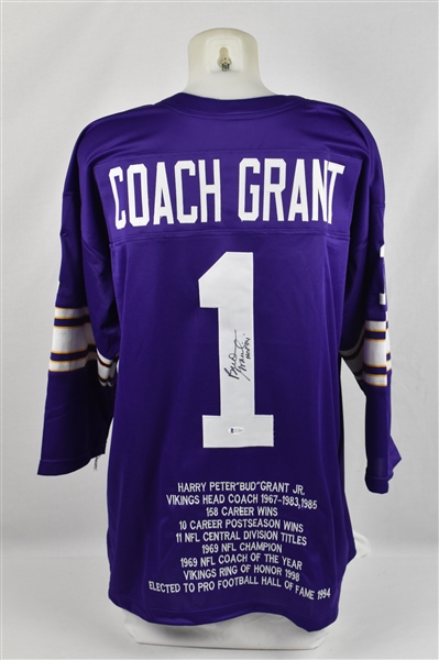 Bud Grant Autographed Minnesota Vikings Jersey