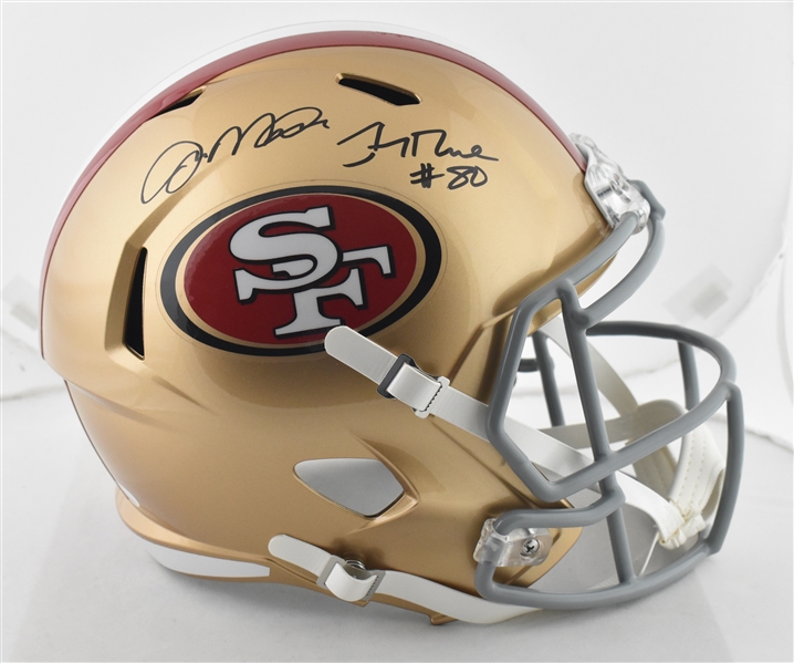 Joe Montana & Jerry Rice Autographed San Francisco 49ers Full Size Replica Helmet