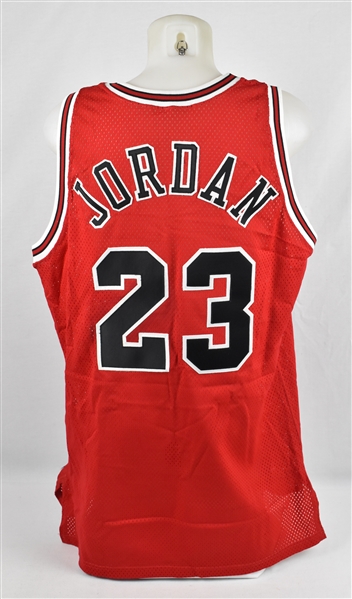 Michael Jordan 1995-96 Chicago Bulls Professional Model Road Red Jersey