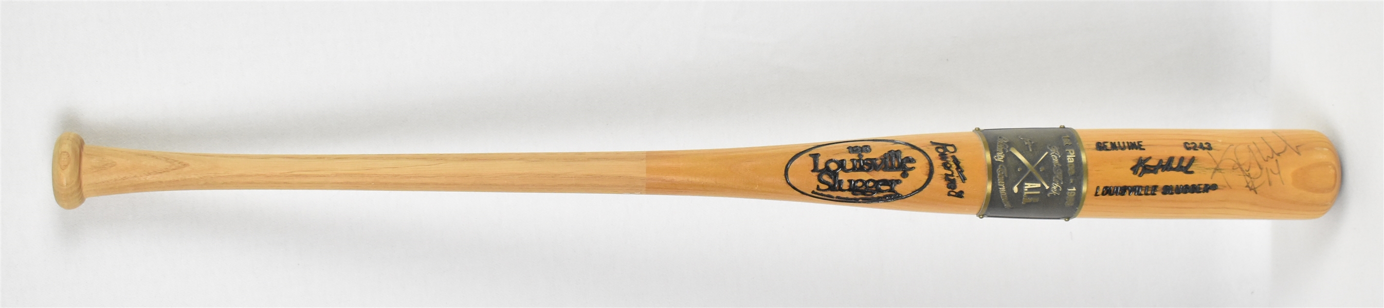 Kent Hrbek Autographed Game Issued Trophy Bat