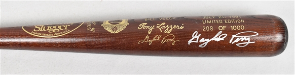Hall of Fame Class of 1991 Commemorative Limited Edition Brown Bat Signed by Gaylord Perry
