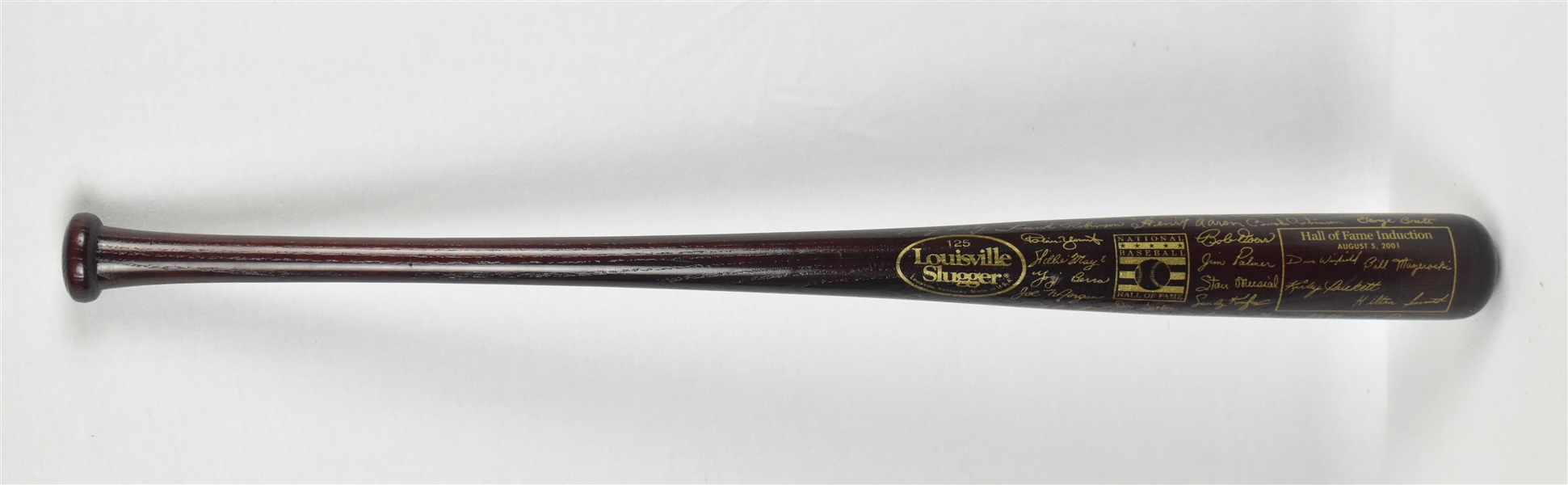 Hall of Fame Class of 2001 Commemorative Brown Trophy Bat w/Kirby Puckett 
