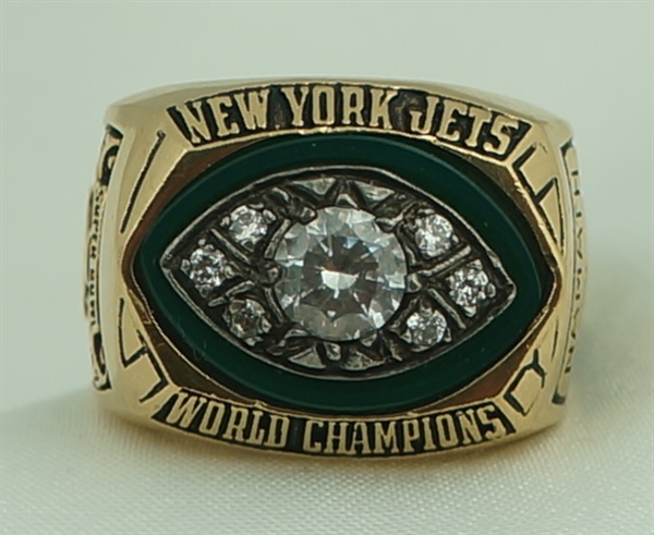 Joe Namath 1968 New York Jets Super Bowl III NFL Salesmans Sample Championship Ring *Made by Balfour*