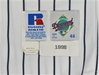 Derek Jeter 1998 New York Yankees Game Used Jersey w/Dave Miedema LOA