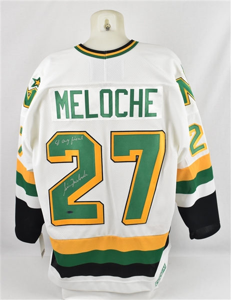 Gilles Meloche Autographed Minnesota North Stars Jersey