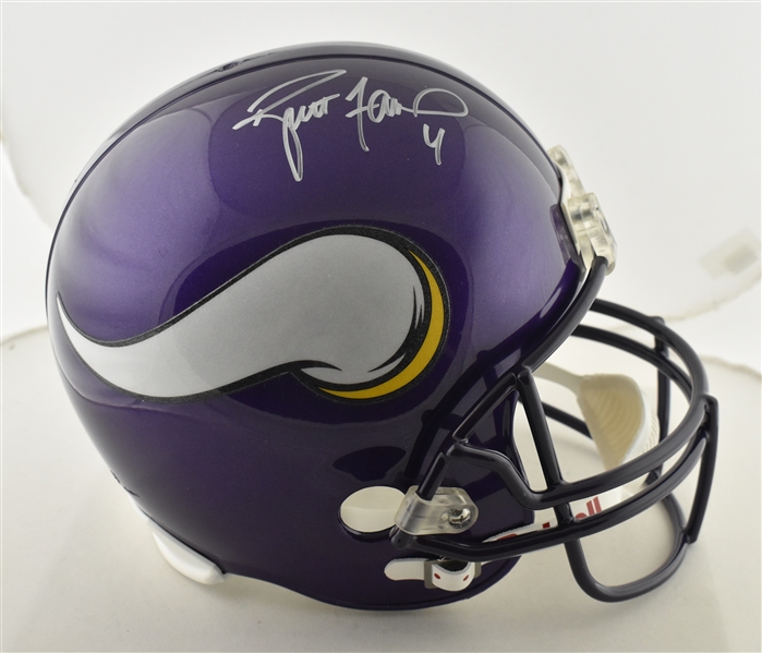 Brett Favre Autographed Minnesota Vikings Full Size Replica Helmet