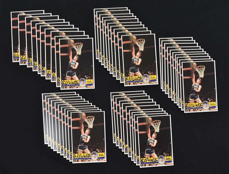 Bill Walton Lot of 50 Autographed Cards