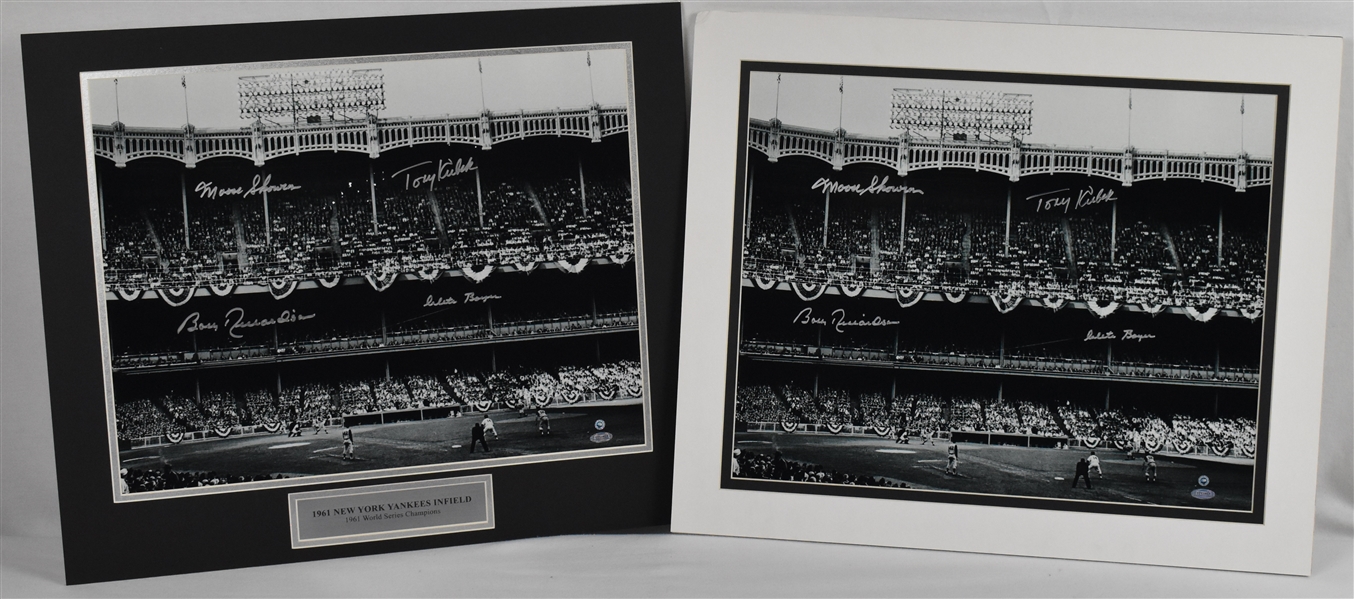 New York Yankees 1961 Infield Autographed 16x20 Matted Photos