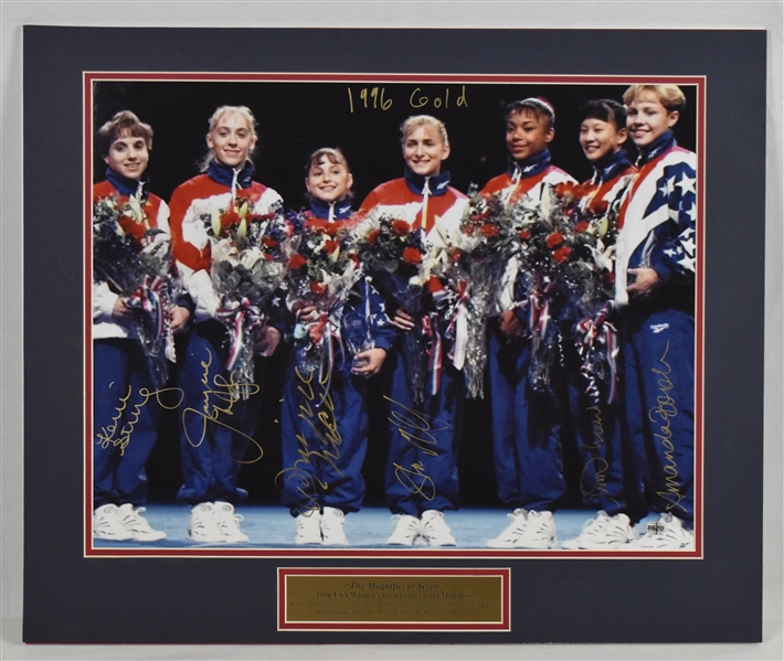 Team USA Magnificent Seven 1996 Gold Medal Autographed 16x20 Matted Photo
