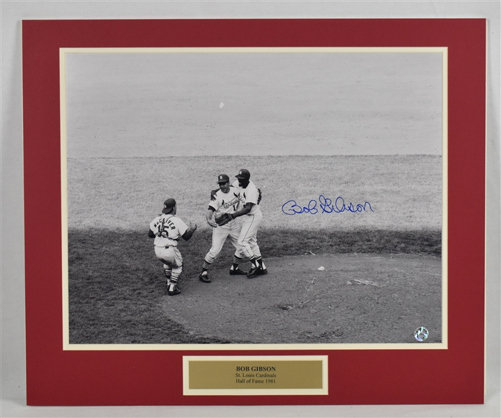 Bob Gibson Autographed 16x20 Matted Photo