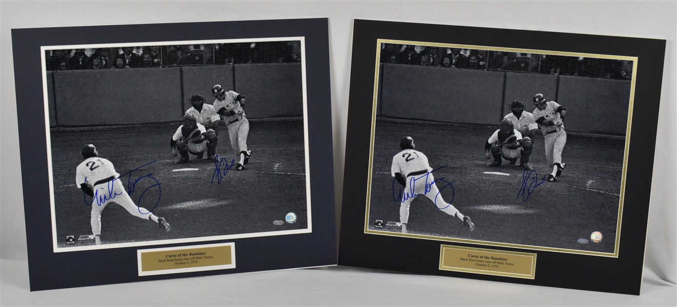 Bucky Dent & Mike Torrez Lot of 2 Autographed 16x20 Photo From 1978 HR Game