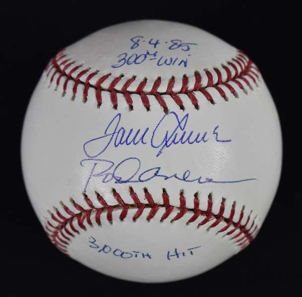 Tom Seaver 300 Win & Rod Carew 3,000 Hit Autographed Inscribed Baseball	