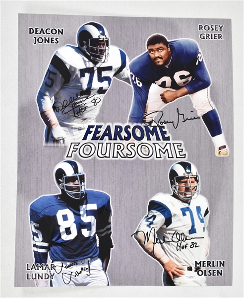 Fearsome Foursome Autographed & Inscribed 16x20 Photo