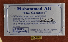 Muhammad Ali Autographed Limited Edition 1990 Salvino Figurine