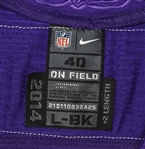 Adam Thielen 2014-2016 Minnesota Vikings Game Used Jersey *Photomatched to Being Used by Thielen in 8 Different Games Including Playoffs*