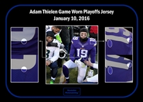 Adam Thielen 2014-2016 Minnesota Vikings Game Used Jersey *Photomatched to Being Used by Thielen in 8 Different Games Including Playoffs*