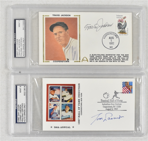 Travis Jackson & Tommy Lasorda Autographed First Day Cover PSA/DNA