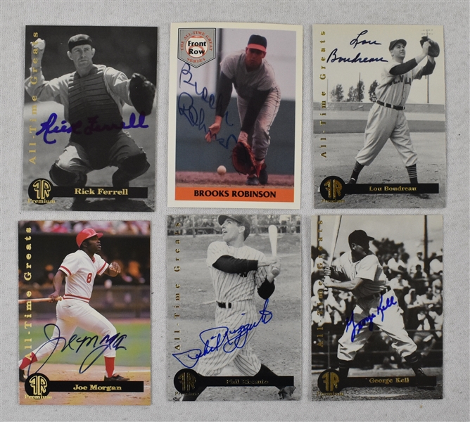 Collection of Autographed Baseball Cards w/Phil Rizzuto
