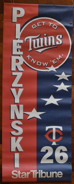 Lot of 2 Minnesota Twins Banners w/A.J. Pierzynski & Michael Cuddyer