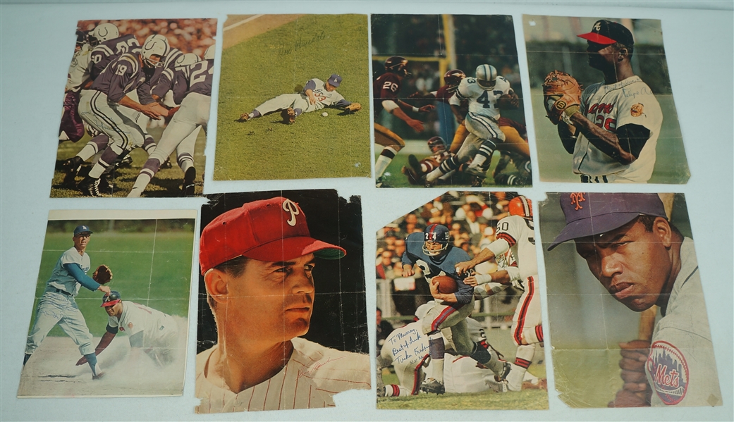 Collection of 27 Autographed Magazine Pages  w/Unitas & Koufax