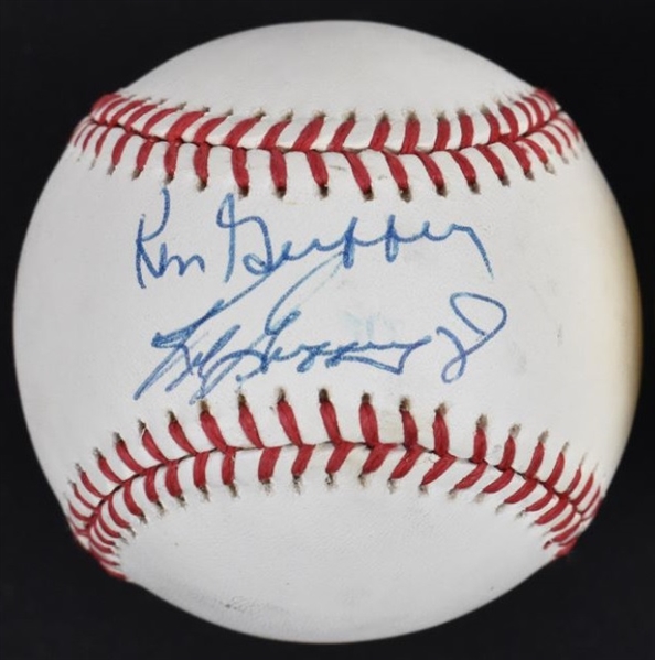 Ken Griffey Jr. & Ken Griffey Sr. Autographed Baseball