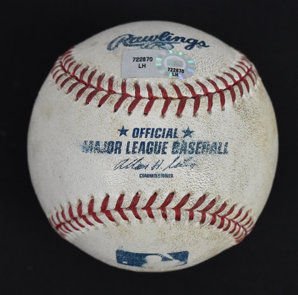 Justin Smoak 2010 Game Used MLB Debut Baseball