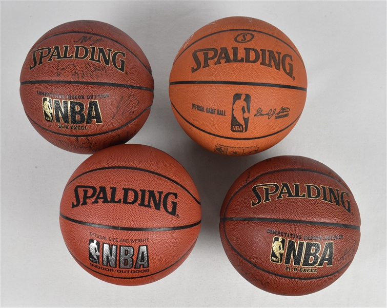 Minnesota Timberwolves Lot of 4 Autographed Basketballs