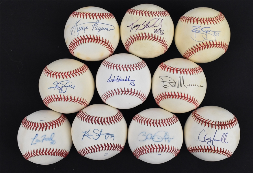 Minnesota Twins Lot of 10 Autographed Baseballs w/Terry Steinbach & Kevin Slowey