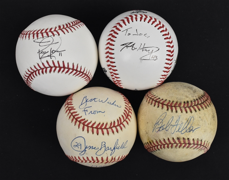 Lot of 5 Autographed Baseballs w/Bob Feller