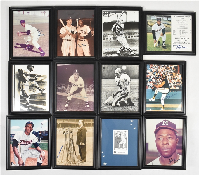 Lot 11 Autographed 8x10 Photos w/Willie Mays & Hank Aaron