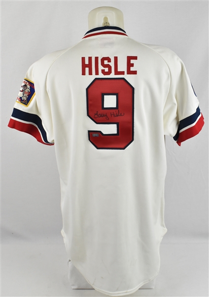 Larry Hisle 1986 Minnesota Twins Worn & Dual Autographed 25th Anniversary Season Old Timers Day Jersey  