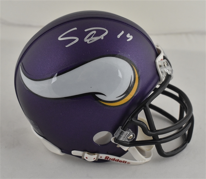 Stefon Diggs Autographed Minnesota Vikings Mini Helmet