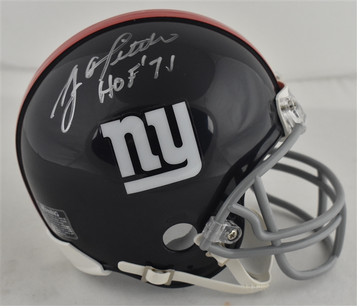 YA Tittle New York Giants Autographed Mini Helmet