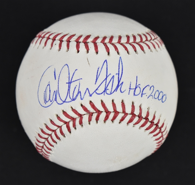 Carlton Fisk Autographed & Inscribed HOF Baseball