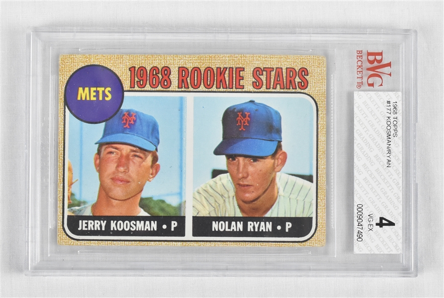 Nolan Ryan 1968 Topps Rookie Baseball Card #177 BVG 4