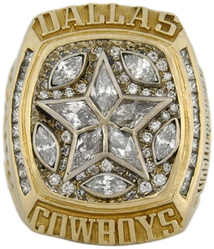 Dallas Cowboys 1995 Super Bowl XXX  Championship Gold & Diamond Players Ring