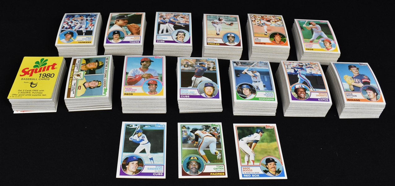 Vintage 1983 Topps Baseball Card Set w/Tony Gwynn Ryne Sandberg & Wade Boggs Rookie Cards