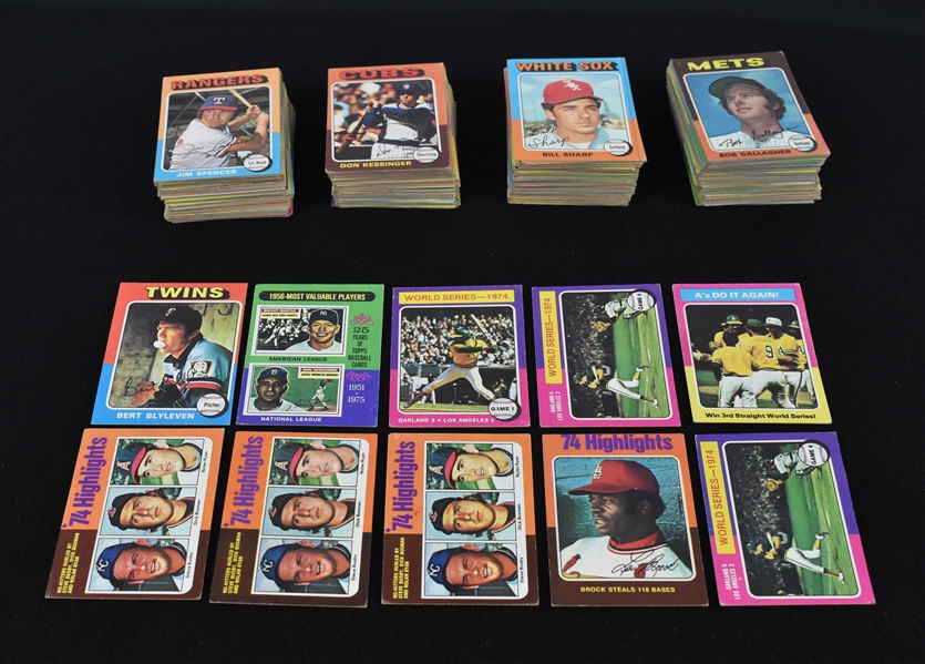 Collection of 1975 Topps Baseball Cards
